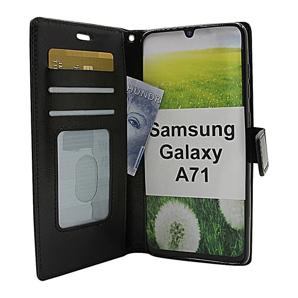Crazy Horse Wallet Samsung Galaxy A71 (A715F/DS) Hotpink