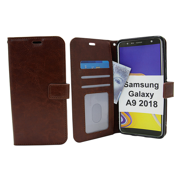 Crazy Horse Wallet Samsung Galaxy A9 2018 (A920F/DS) Grön