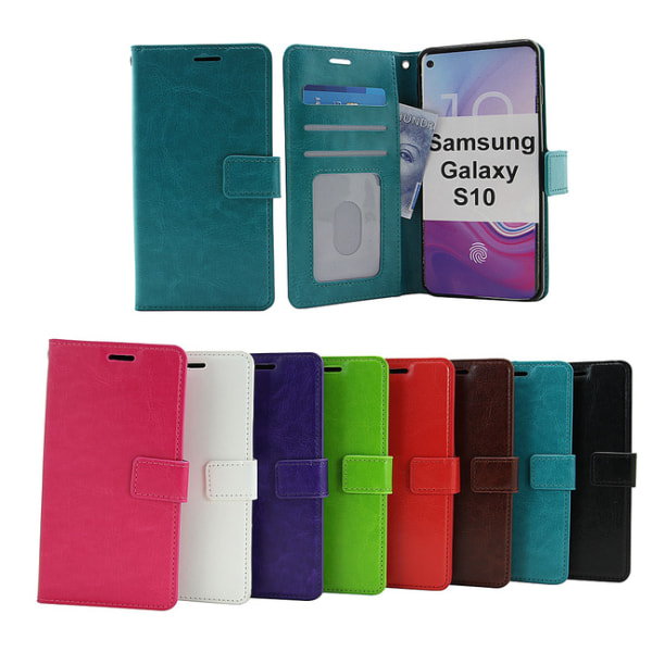 Crazy Horse Wallet Samsung Galaxy S10 (G973F) Hotpink