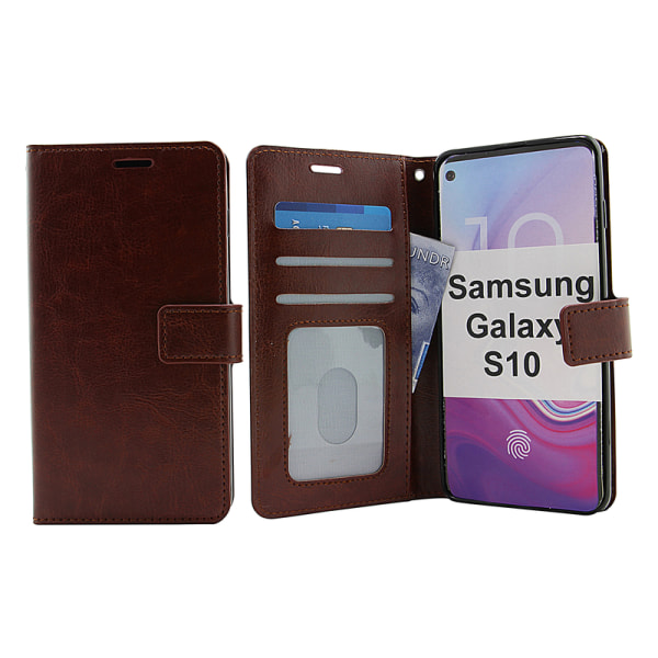 Crazy Horse Wallet Samsung Galaxy S10 (G973F) Turkos