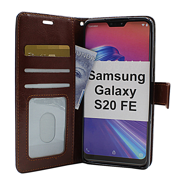 Crazy Horse Wallet Samsung Galaxy S20 FE/S20 FE 5G (Svart) Brun
