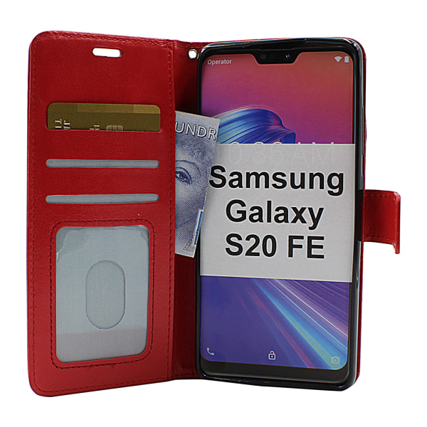 Crazy Horse Wallet Samsung Galaxy S20 FE/S20 FE 5G (Svart) Turkos