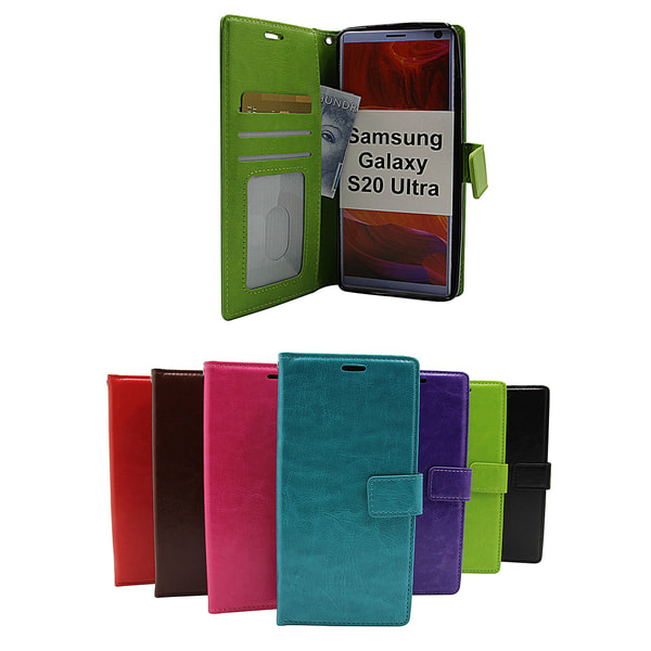 Crazy Horse Wallet Samsung Galaxy S20 Ultra (G988B) Hotpink