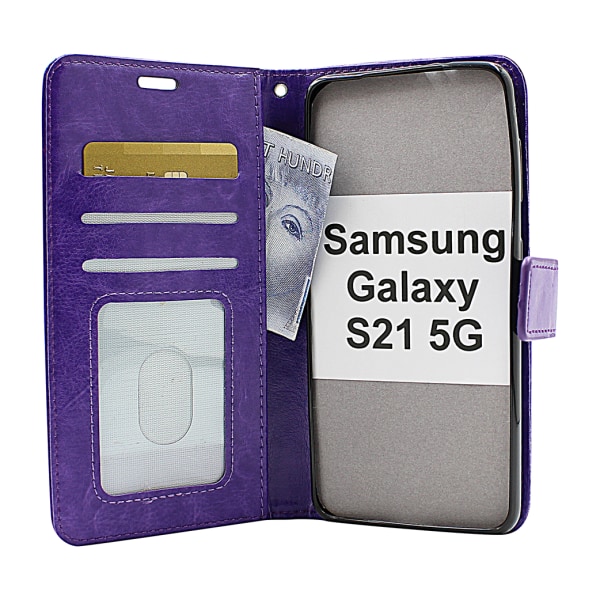 Crazy Horse Wallet Samsung Galaxy S21 5G (G991B) Lila