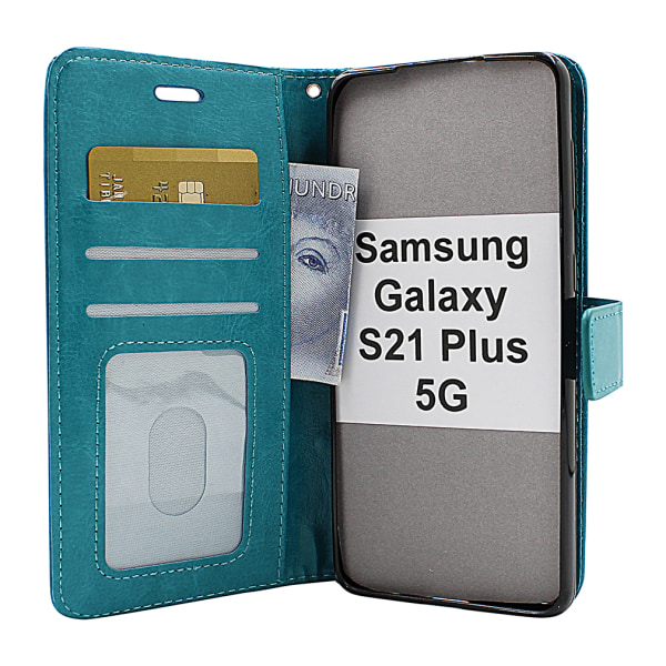 Crazy Horse Wallet Samsung Galaxy S21 Plus 5G (G996B) Turkos