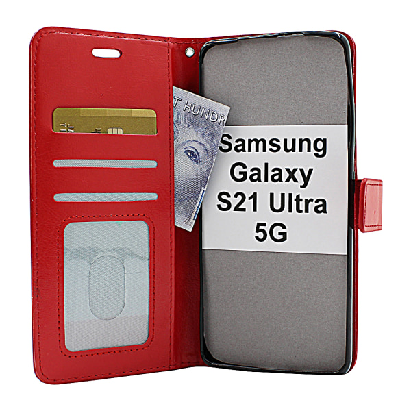 Crazy Horse Wallet Samsung Galaxy S21 Ultra 5G (G998B) Turkos