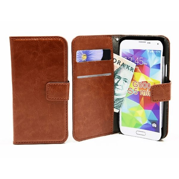 Crazy Horse wallet Samsung Galaxy S5 Mini (G800F) Svart