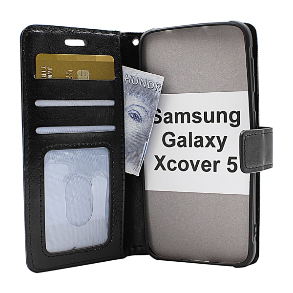 Crazy Horse Wallet Samsung Galaxy Xcover 5 (SM-G525F) Brun