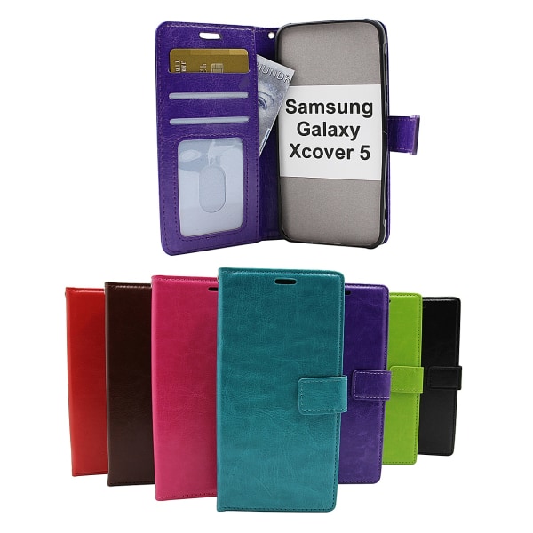 Crazy Horse Wallet Samsung Galaxy Xcover 5 (SM-G525F) Lila