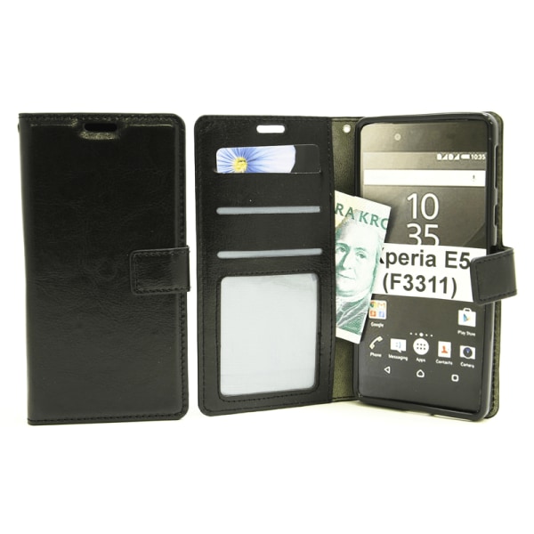 Crazy Horse Wallet Sony Xperia E5 (F3311) Brun