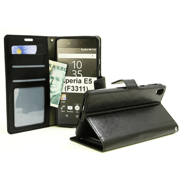 Crazy Horse Wallet Sony Xperia E5 (F3311) Brun