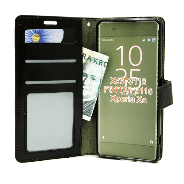 Crazy Horse Wallet Sony Xperia XA (F3111) Lila