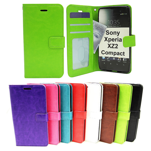 Crazy Horse Wallet Sony Xperia XZ2 Compact (H8324) Turkos
