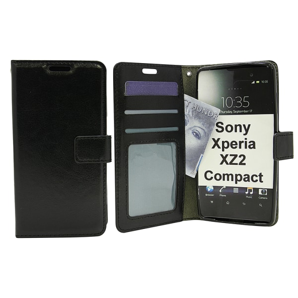 Crazy Horse Wallet Sony Xperia XZ2 Compact (H8324) Brun