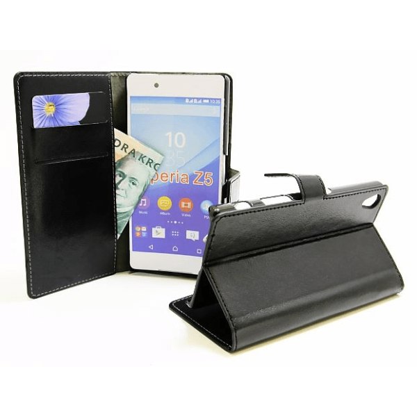 Crazy Horse Wallet Sony Xperia Z5 (E6653) Hotpink