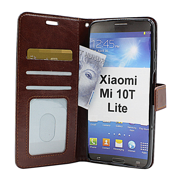 Crazy Horse Wallet Xiaomi Mi 10T Lite (Svart) Brun