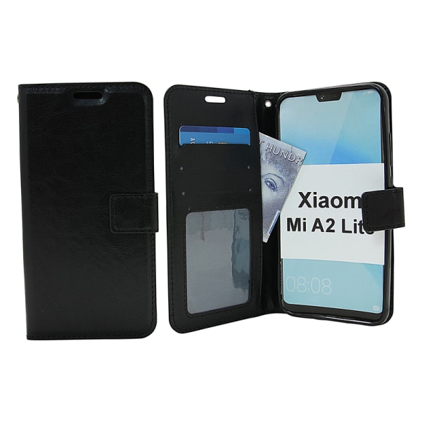 Crazy Horse Wallet Xiaomi Mi A2 Lite Lila