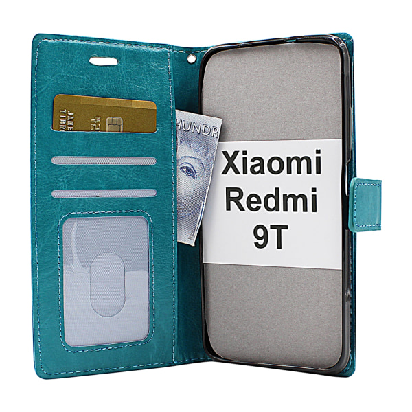 Crazy Horse Wallet Xiaomi Redmi 9T Grön