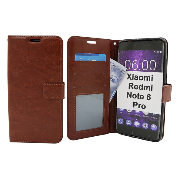 Crazy Horse Wallet Xiaomi Redmi Note 6 Pro Lila