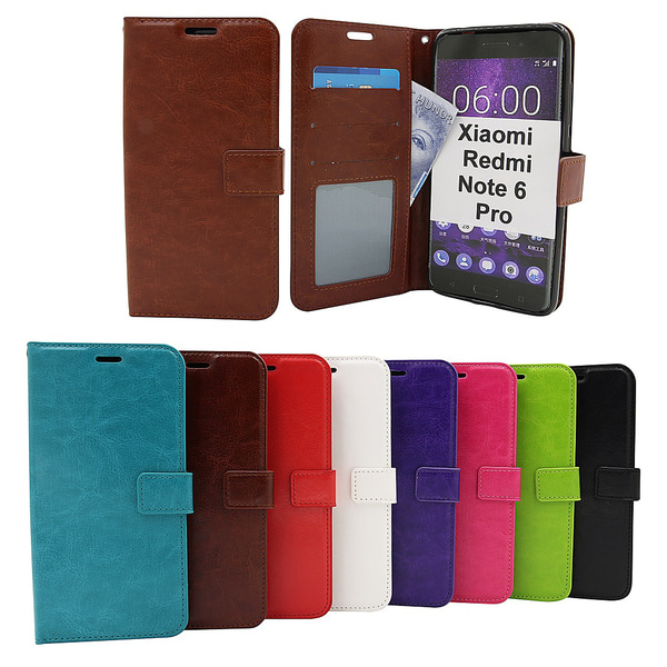 Crazy Horse Wallet Xiaomi Redmi Note 6 Pro Lila