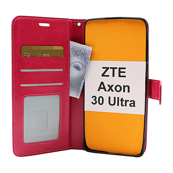 Crazy Horse Wallet ZTE Axon 30 Ultra 5G Hotpink