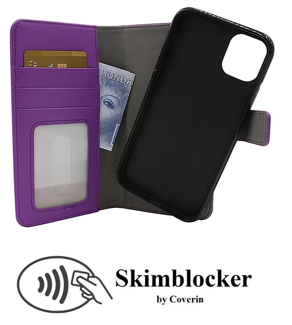 Skimblocker Magnet Wallet iPhone 11 (6.1) Lila