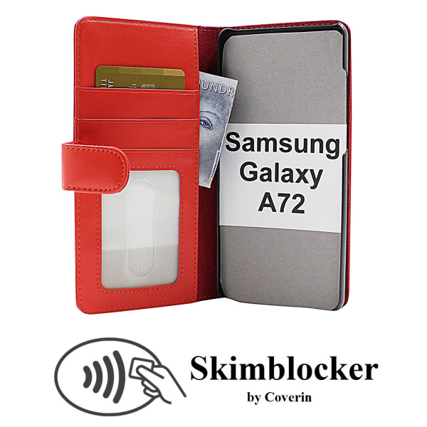 Skimblocker Plånboksfodral Samsung Galaxy A72 (A725F/DS) Svart