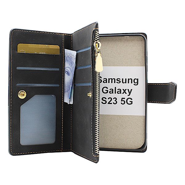 XL Standcase Lyxfodral Samsung Galaxy S23 5G Marinblå