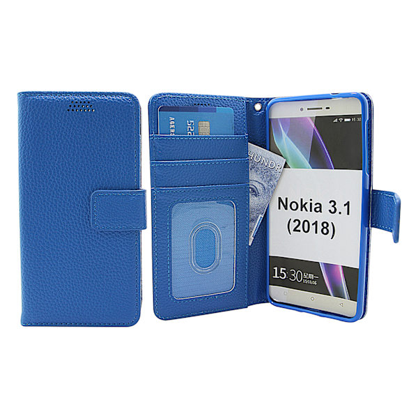 Standcase Wallet Nokia 3.1 (2018) Blå