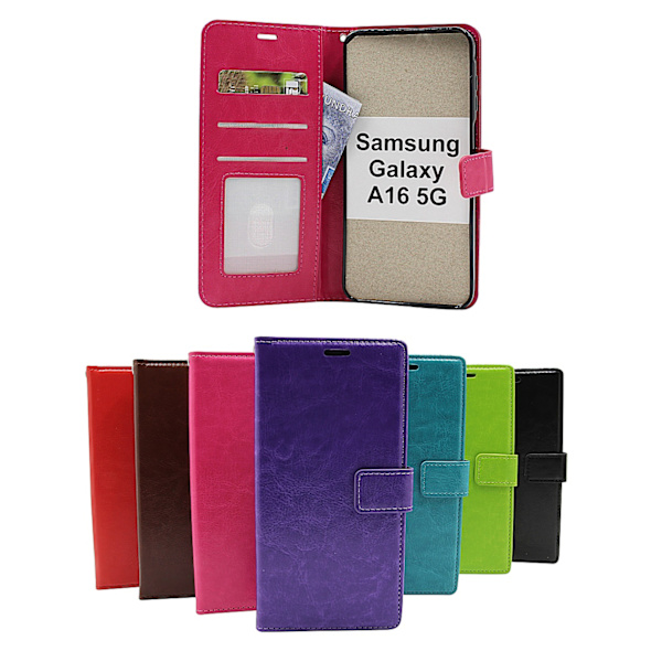 Crazy Horse Samsung Galaxy A16 / A16 5G Plånboksfodral Brun