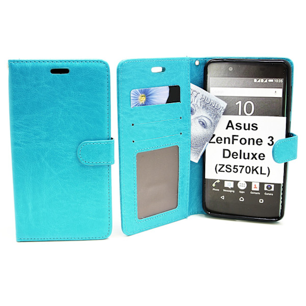 Crazy Horse Wallet Asus ZenFone 3 Deluxe (ZS570KL) Turkos