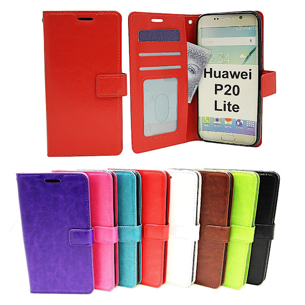 Crazy Horse Wallet Huawei P20 Lite Svart