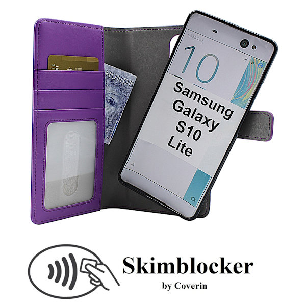 Skimblocker Magnet Wallet Samsung Galaxy S10 Lite (G770F) Lila