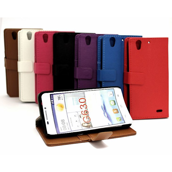 Standcase wallet Huawei Ascend G630 Brun