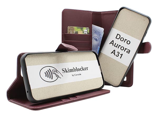 Skimblocker Doro Aurora A31 Magnet Plånboksfodral Svart