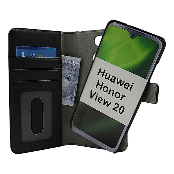 Skimblocker Magnet Wallet Huawei Honor View 20 Svart