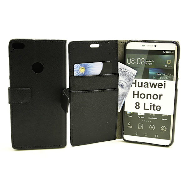 Standcase Wallet Huawei Honor 8 Lite Svart