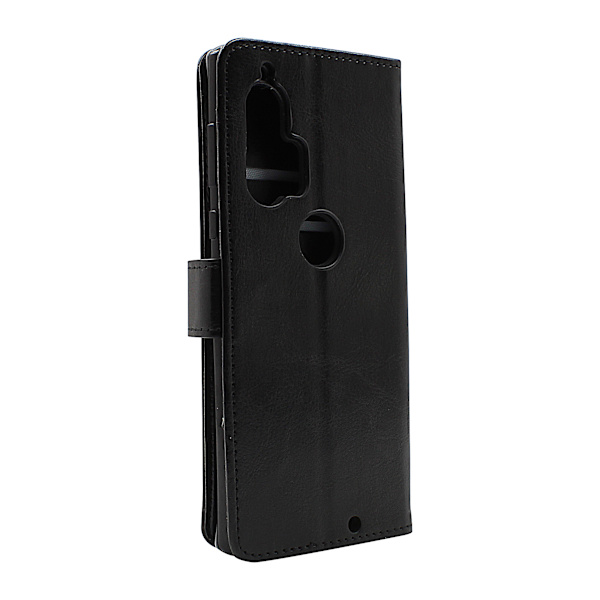 Crazy Horse Wallet Motorola Edge Plus (Svart) Brun