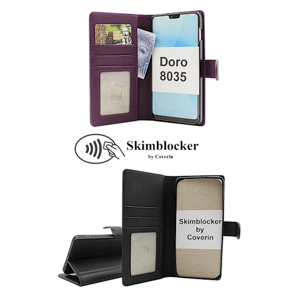 Skimblocker Doro 8035 Plånboksfodral Svart