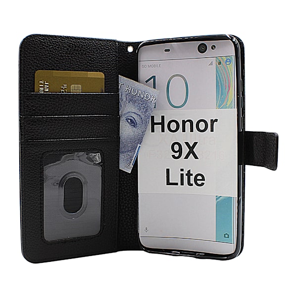 New Standcase Wallet Huawei Honor 9X Lite (Svart) Röd