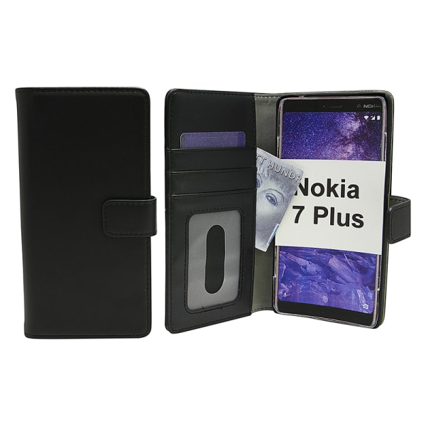 Magnet Wallet Nokia 7 Plus Svart