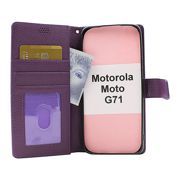 New Standcase Wallet Motorola Moto G71 Röd