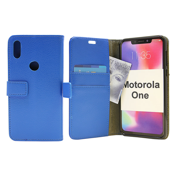 Standcase Wallet Motorola One Svart