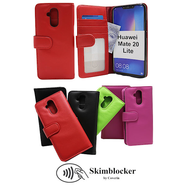 Skimblocker Plånboksfodral Huawei Mate 20 Lite Grön