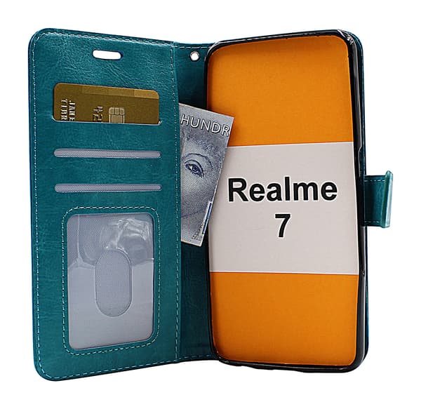 Crazy Horse Wallet Realme 7 Svart