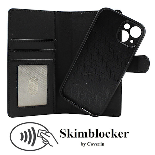 Skimblocker iPhone 15 Magnet Plånboksfodral