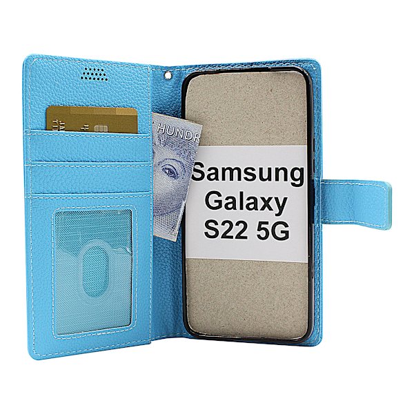 New Standcase Wallet Samsung Galaxy S22 5G Svart