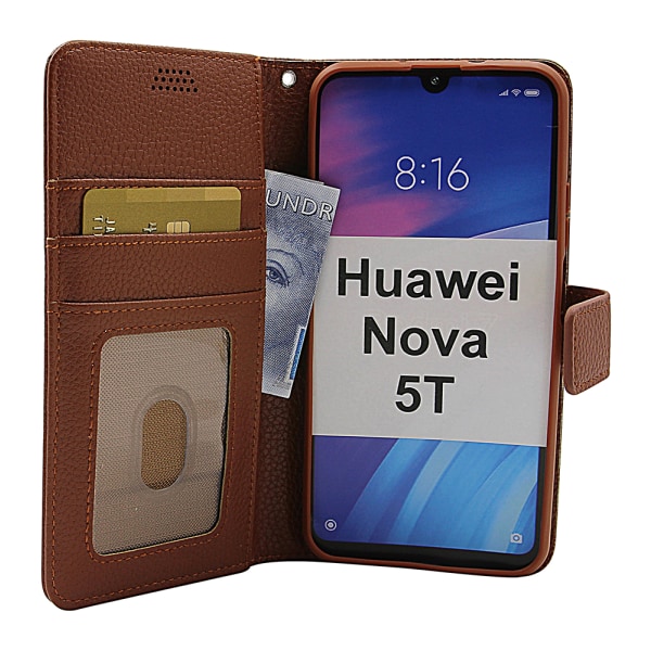 New Standcase Wallet Huawei Nova 5T Brun
