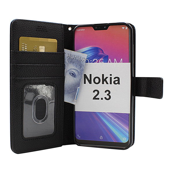 New Standcase Wallet Nokia 2.3 (Svart) Hotpink