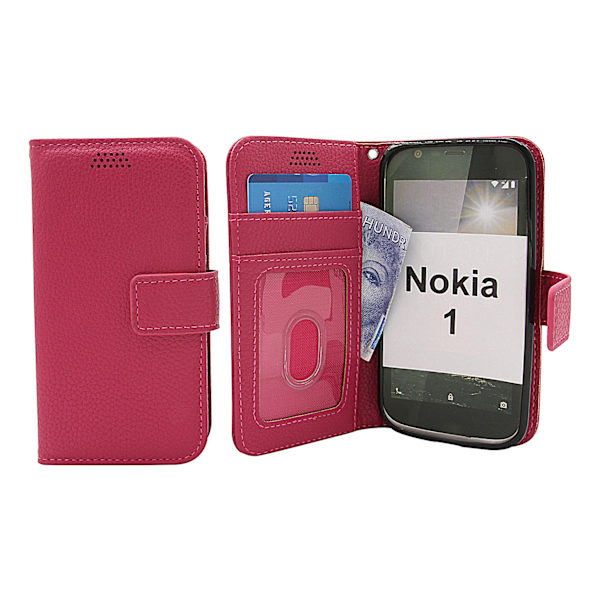 New Standcase Wallet Nokia 1 Hotpink